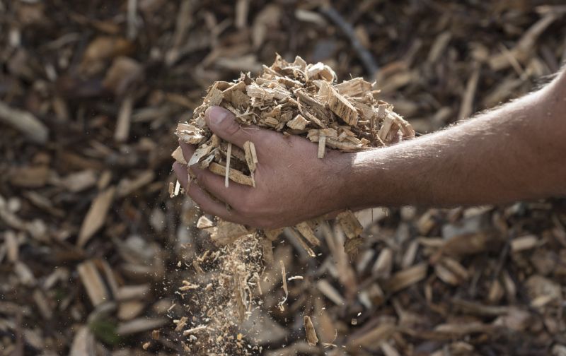 Wood Chips Spreading